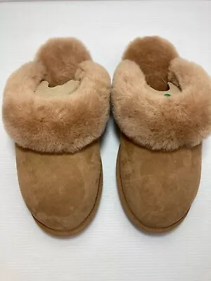 Kirkland Women's Genuine Shearling Slippers Chestnut Choose Size • $38.89