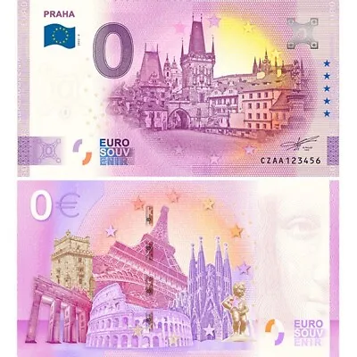 £7.87 • Buy 0 Euro Souvenir Banknote  Praha  2022-8  UNC