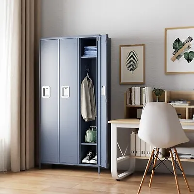 Metal Locker Storage Cabinets Morden Storage Wardrobes Locker Office School Gym • $329.99