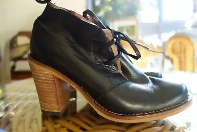 Eos Shoesminkabuttersoft Italian Black Leather Heelsankle Boots36au 6$276 • $65