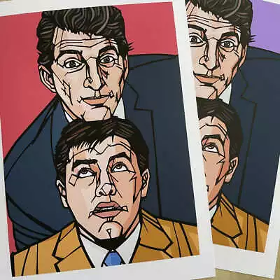 Jerry Lewis Dean Martin - Archival Art Print - Hollywood Movie Stars Comedy Duo • $56