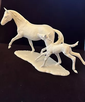 KAISER GERMANY GOLD CROWN. Kaiser Mare And Colt Bisque Sculpture 8.5 H • $200