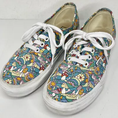 Vans Womens Sz 7.5 Mens 6 Mushroom Floral Psychedelic Multicolor Sneaker Shoes • £54.96