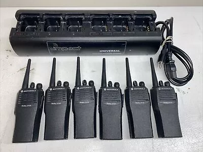 6 MOTOROLA CP150 VHF 146-174 MHz 4 CH RADIO AAH50KCC9AA1AN With Gang Charger • $450