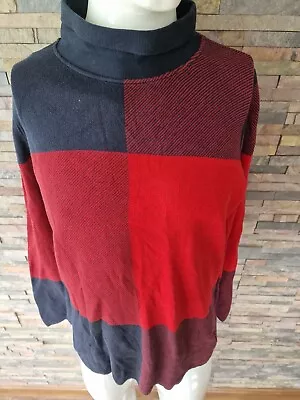 Barbour Dress Tartan Red Argyll Knit Light Jumper Top Size 14 Womens • £40