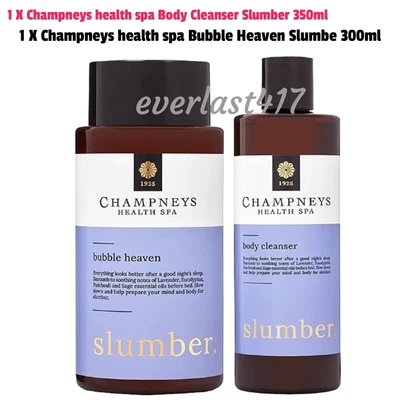 £17.90 • Buy Champneys Health Spa Body Cleanser Slumber 350ml And Bubble Heaven Slumbe 300ml