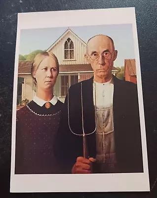 Vtg Postcard Grant Wood American Gothic Painting Art Unposted • $5.95