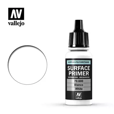 Vallejo Surface Primer 70.600 White 17ml • $4.09