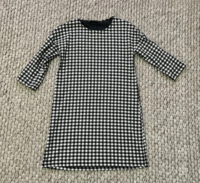 $12 • Buy Mango Black And White Gingham Dress Size S