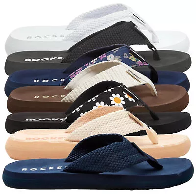 Womens Rocket Dog Adios Casual Flip Flop Toe Post Sandals Sizes 4 To 8 • £14.99