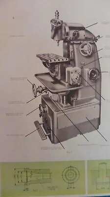 Aciera F4 Universal Milling Machine 1967 German Sales Brochure  • £9