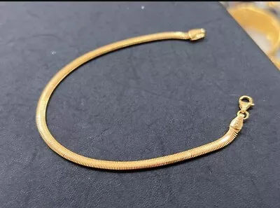 4mm Herringbone Bracelet 22K RARE FIND • £1200