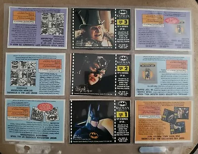 1992 Topps Stadium Club Batman Returns  Poster Stickers Card Set  • $84.91