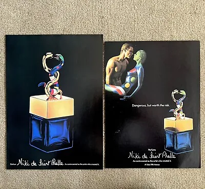 2x Niki De Saint Phalle Perfume Ads Vintage 1984 Magazine Clippings RARE • $25.83