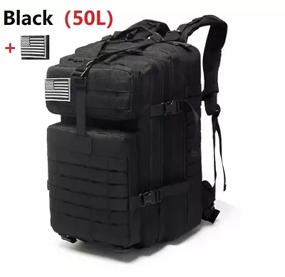 50L Large Capacity Men Army Military Tactical Backpack Molle 3 Day Assault Pack • $35.98