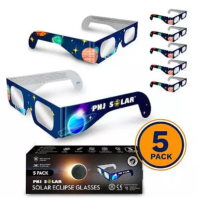 PNJ Solar Eclipse Glasses - ISO Certified - Planets - 5 Pack • $12.98