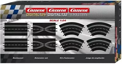 Carrera 20026953 Extension Set 2 Straights 2 Lane Change Sections 4 Curves 1/60 • $77.99