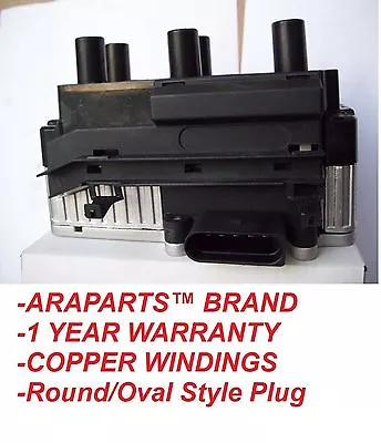 $39.99 • Buy 99-02 VW JETTA GOLF GTI V6 VR6 2.8L Ignition Coil Pack NEW Round/Oval Plug