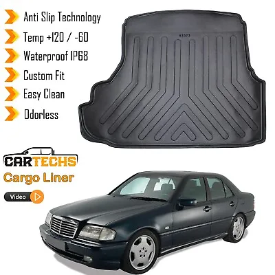 Cargo Liner Rear Trunk Floor Mat Fits Mercedes C-Class W202 1994-2000 3D Black • $79.90