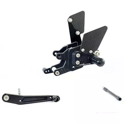 MG Biketec Rearset Kit Black Fixed Footpegs YAMAHA YZF-R1 2007 - 2008 • $470.44