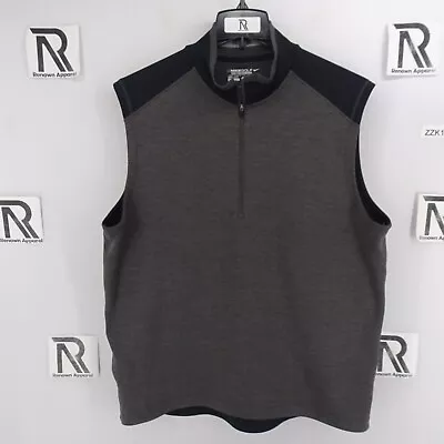 Mens Nike Golf Tour Performance 1/2 Zip Sleeveless Golf Vest Size XL Gray Casual • $27.50