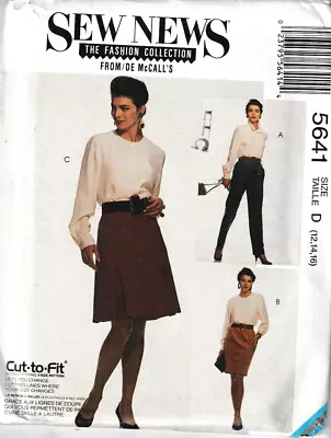 McCall's Pattern 5641 SEW NEWS Misses Skirts & Pants Size 12-14-16 FF • $7.68