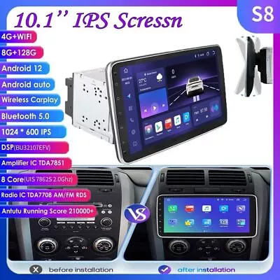 10.1'' Android 12 8+128GB Rotatable Carplay Stereo Radio GPS Wifi Double 2 DIN • $219.84