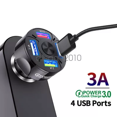 QC3.0 Quck Charge Adapter 4 Port USB Car Charger For Android IPad IPhone Samsung • $4.53