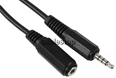 1m 4 POLE Mini 3.5mm STEREO MIC AUDIO MICROPHONE JACK EXTENSION CABLE 1 METRE • £3.47