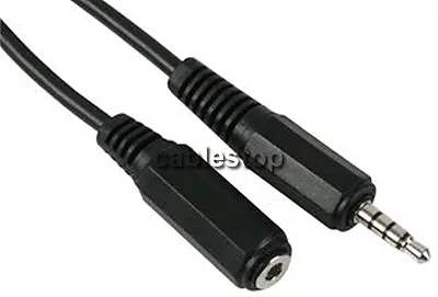 3m 4 POLE Mini 3.5mm STEREO MIC AUDIO VIDEO JACK EXTENSION CABLE 3 METRES • £4.97