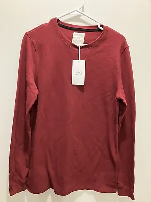 Zino Vito Men's Thermal Long Sleeve Shirt Burgundy SEE DESCRIPTION FOR SIZE New • $10.99