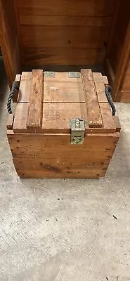 Vintage US Military Signal Fireworks Crate Box White Star Parachute Box 15x14x14 • $45