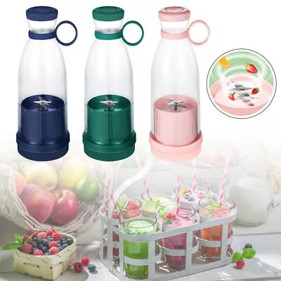 Portable Electric Mini Mixer Blender 380ml Smoothie Maker Shaker Juicer Machine • $18.04