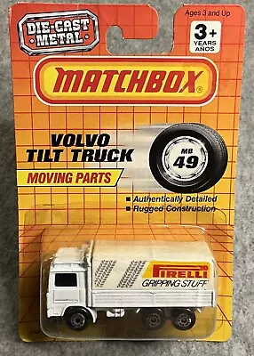 1990 Matchbox Pirelli Gripping Stuff Volvo Tilt Truck #49 • $7.50