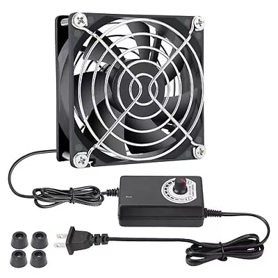 80mm Small Computer Fan With AC Plug 110V 120V 220V 240V Fan With Speed Cont... • $26.01