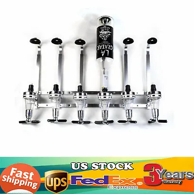 6 Bottle Alcohol Liquor Dispenser Stand Wall Mounted Drink Beer Wine Bar Butler • $32.90