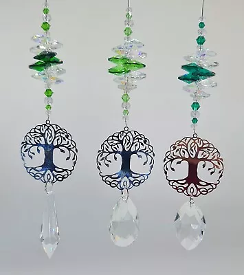 Tree Of Life Crystal Suncatcher Gift. Made In AU Handmade Rainbow Suncatchers • $14