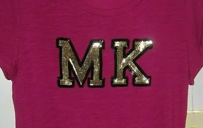 Michael Kors Pink / Gold MK Logo T-Shirt Womens Size M (Medium-MD)new • $39.99