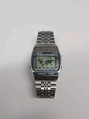 Vintage Seiko A239-502A World Time Digital Men's Wristwatch • $114.99