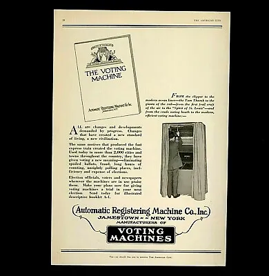 1929 Voting Machine Advertisement Election Ballot Politics Antique Vtg Print AD • $12.99