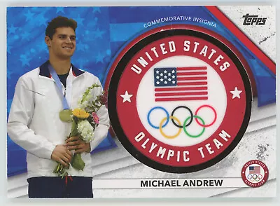 Michael Andrew Olympic Team Patch /25 2020 Topps US Olympics & Paralympics • $89.95