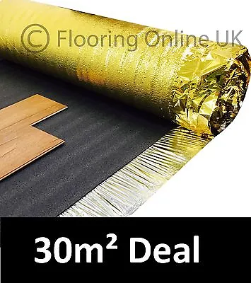 30m2 Deal - Sonic Gold 5mm - Acoustic Underlay For Wood Or Laminate Flooring • £68.99