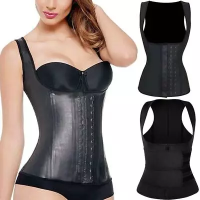 Steel Boned Vest Latex Waist Trainer Colombian Fajas Girdle Cincher Body Shaper • $17.85