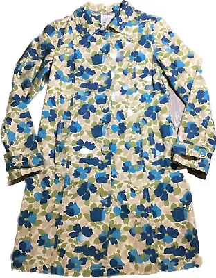 Vintage Y2K Old Navy Floral Print Trench Coat Small Flower Power • $15.15