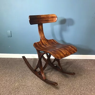 Mid Century Modern Rosewood Bentwood Rocking Chair • $800