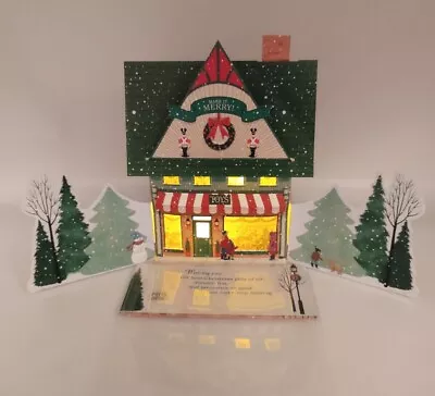 New Hallmark Music And Light Toy Shop 3-D Christmas Card With Envelope • $9.89