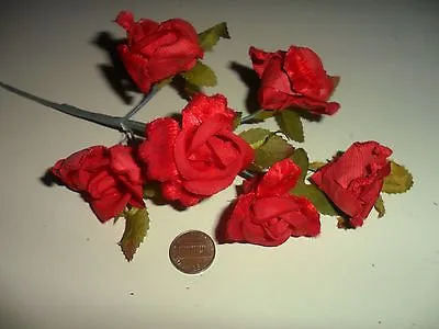 Vintage Red Velvet/silk Rose Stem  • $8.99