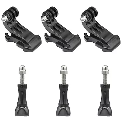 (3 Pack) Vertical Surface J-Hook Buckle Mount Adapter+Thumbscrews For GoPro DJI • $10.99