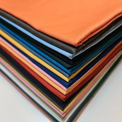 £18.99 • Buy Plain Thick Cotton Drill Workwear Twill Fabric Dress Craft Quilting Material 58 