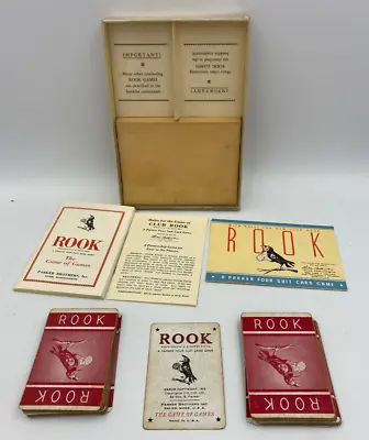 Vintage 1936 Rook Cards Parker Brothers – Red – Complete Set • $18.99